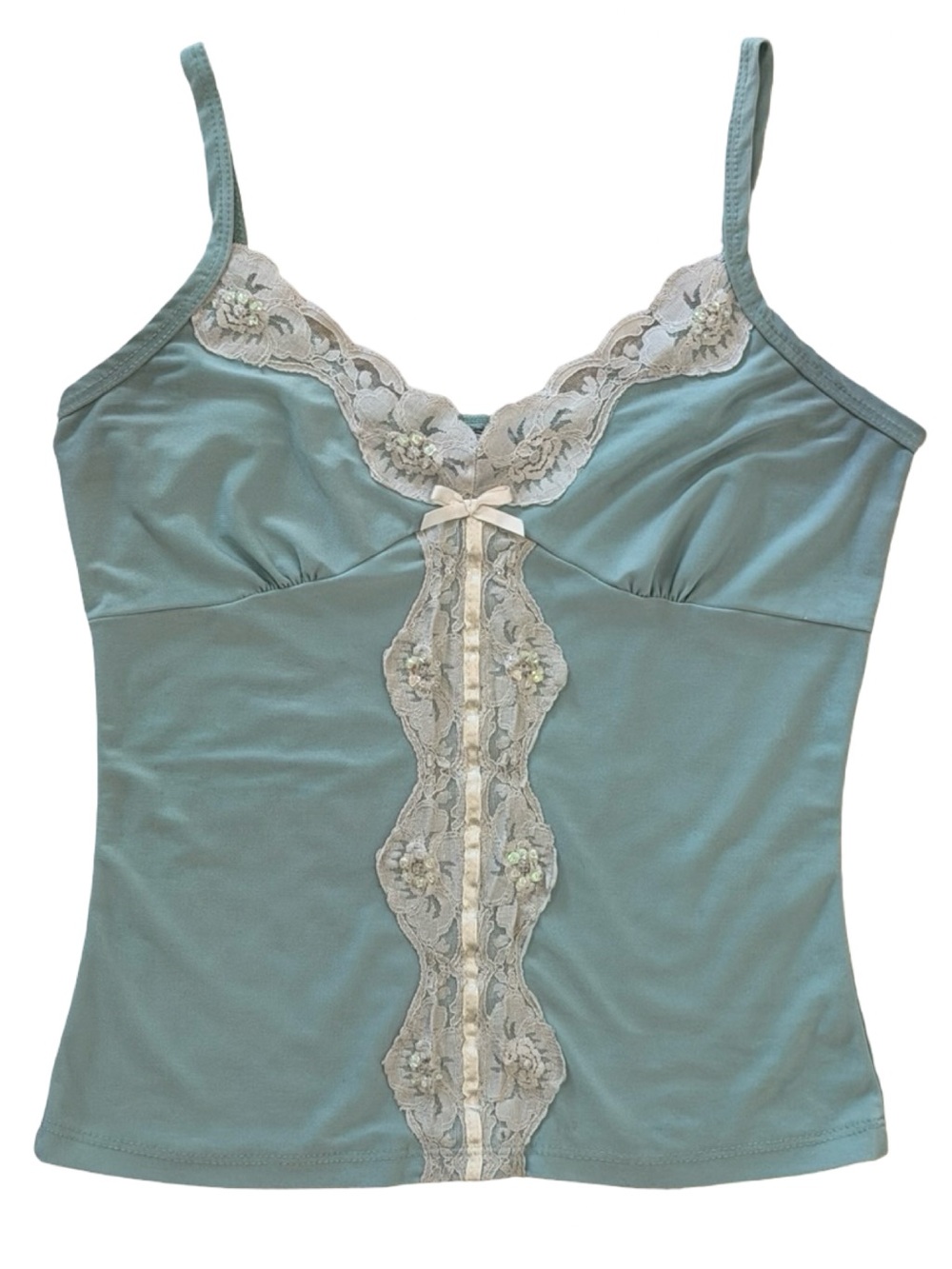 Y2K Rave Lace Sequin Fairy Grunge Cami Tank